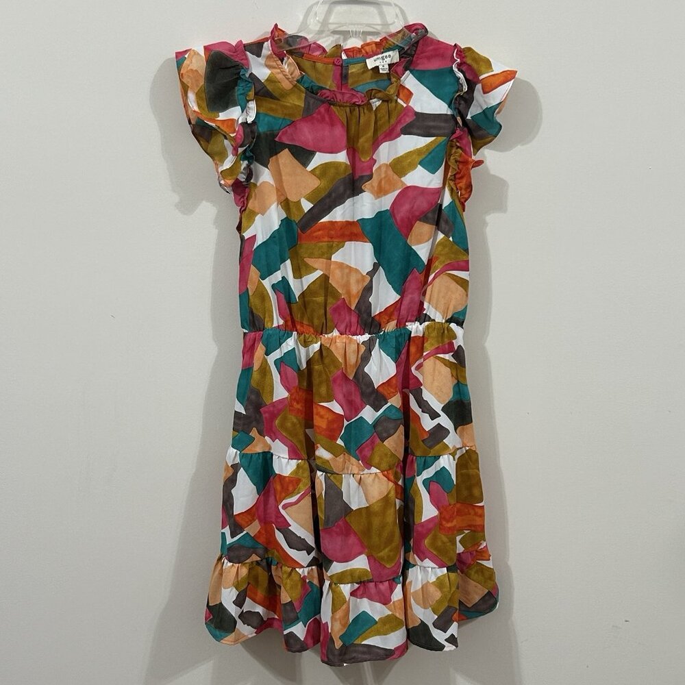 Umgee USA Tiered Dress Womens MED Floral Boho Ruffled Style # A0905 - Pre-Owned